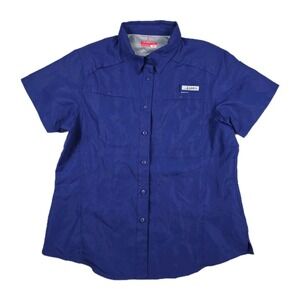 Habit Valley Trail Short Sleeve Shirt Vented UPF 40+‎ Blue Outdoor Women's Large